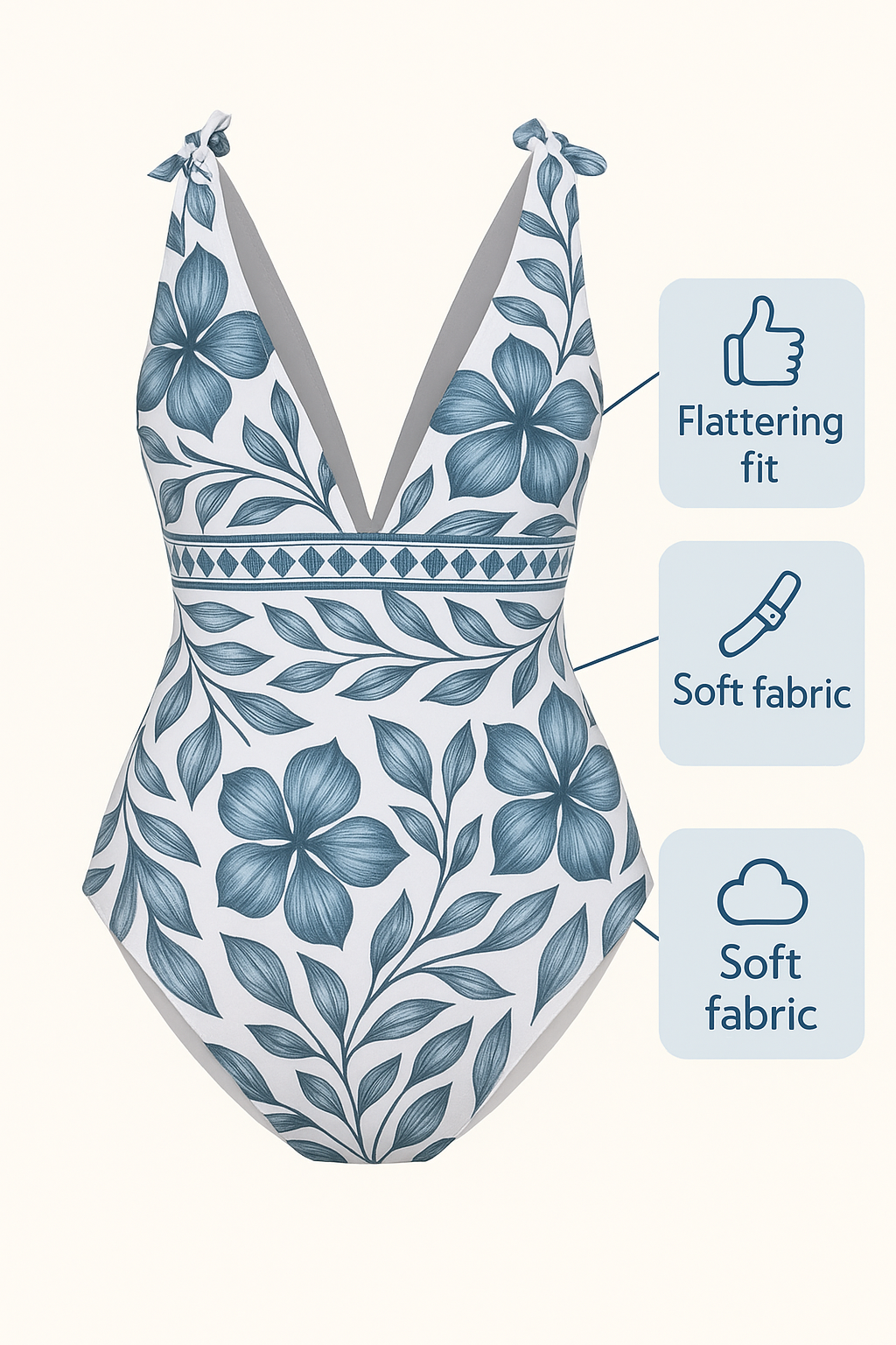 Seabloom Women's V Neck Swimsuit